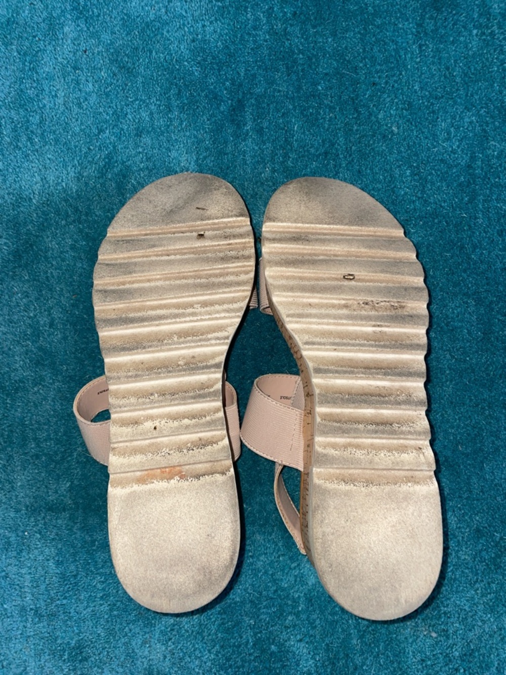 Madden Girl Beige Cork Platform Slingback Sandals - Picture 5 of 6